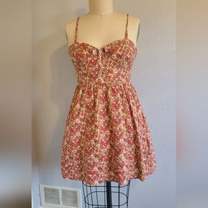 Ditzy Print Sundress with Bustier Bodice